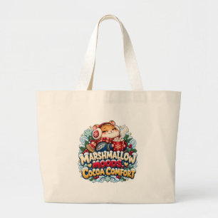 Grand Tote Bag Humeur Guimauve au Cacao Confort Hamster