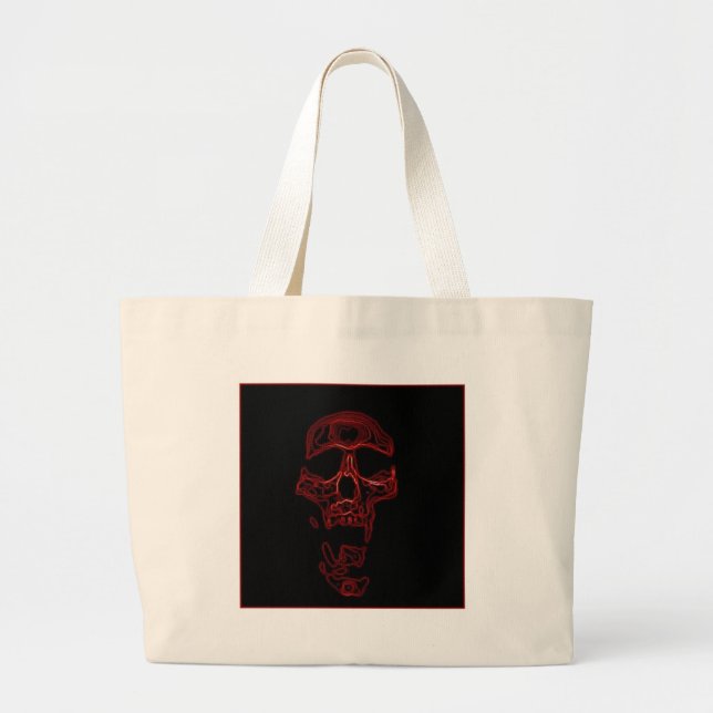 Grand Tote Bag Humoristique crâne drôle (Devant)
