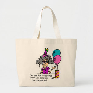 Grand Tote Bag Humour alternatif d'anniversaire