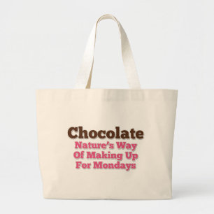 Grand Tote Bag Humour au chocolat :