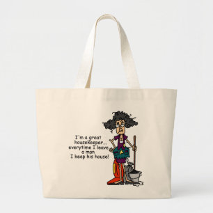 Grand Tote Bag Humour de femme de charge
