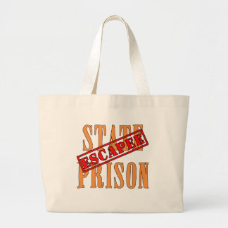Grand Tote Bag Humour de Halloween d'évadé de prison d'État