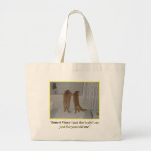 Grand Tote Bag Humour des chats mafieux