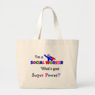 Grand Tote Bag Humour des travailleurs sociaux
