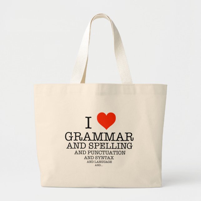 Grand Tote Bag I coeur (Devant)