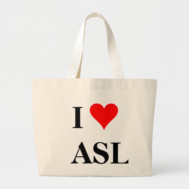 Grand Tote Bag I (coeur) ASL (Devant)