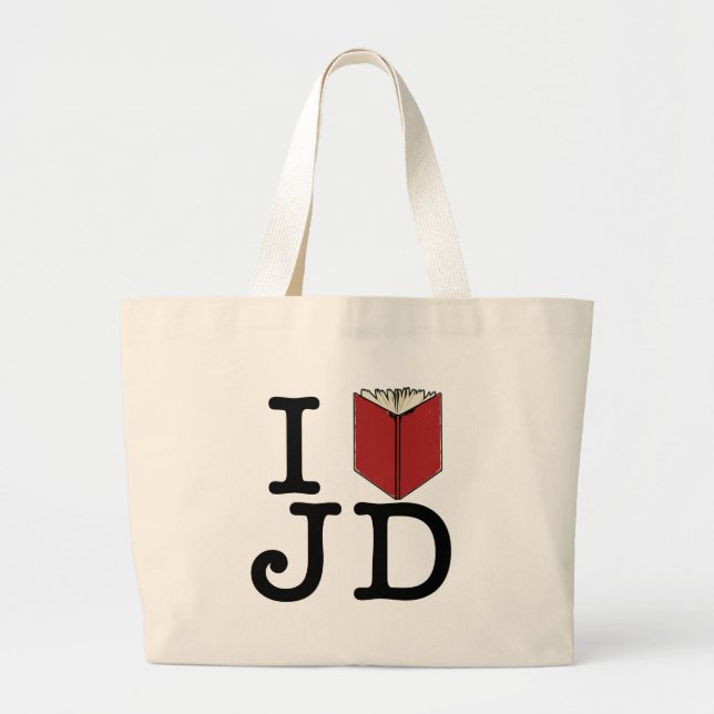 Grand Tote Bag I coeur JD (Devant)