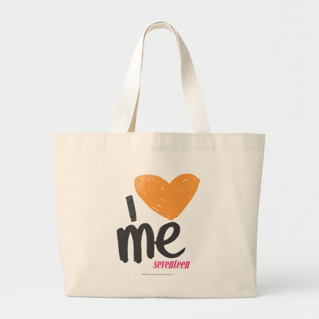 Grand Tote Bag I coeur j'orange (Devant)