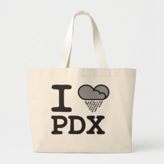 Grand Tote Bag I coeur PDX - nuage de pluie en forme de coeur
