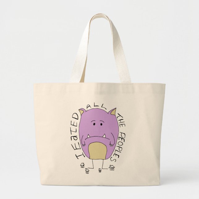 Grand Tote Bag I Eated tous les peuples (Devant)