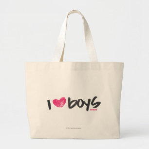 Grand Tote Bag I garçons de coeur magenta