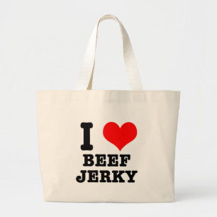 Grand Tote Bag I HEART (LOVE) boeuf jerky