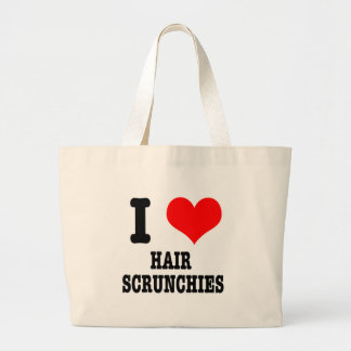 Grand Tote Bag I HEART (LOVE) cheveux scrunchies