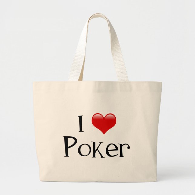 Grand Tote Bag I Heart Poker (Devant)