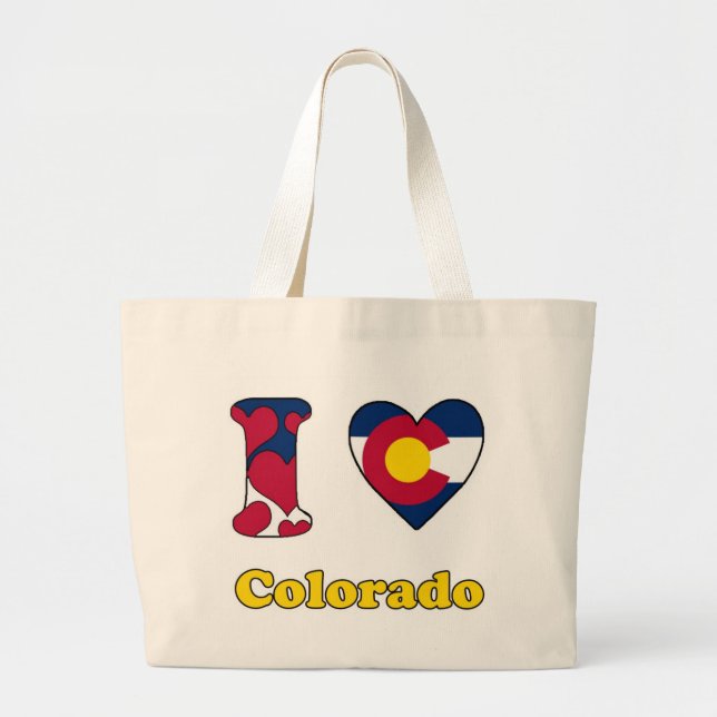 Grand Tote Bag I love Colorado (Devant)