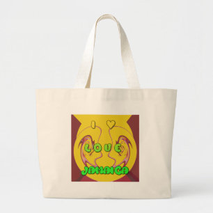 Grand Tote Bag I love Jamaica