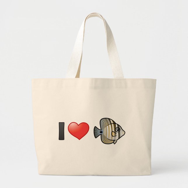 Grand Tote Bag I Love Mer Rouge Sailfin Tang (Devant)