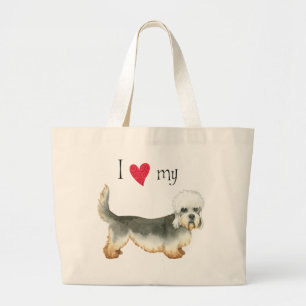 Grand Tote Bag I Love my Dandie Dinmont Terrier