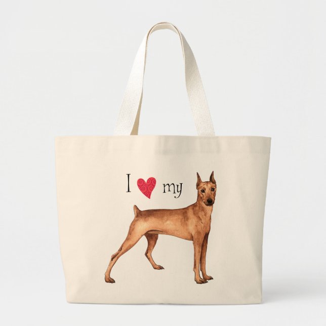 Grand Tote Bag I Love my German (Devant)