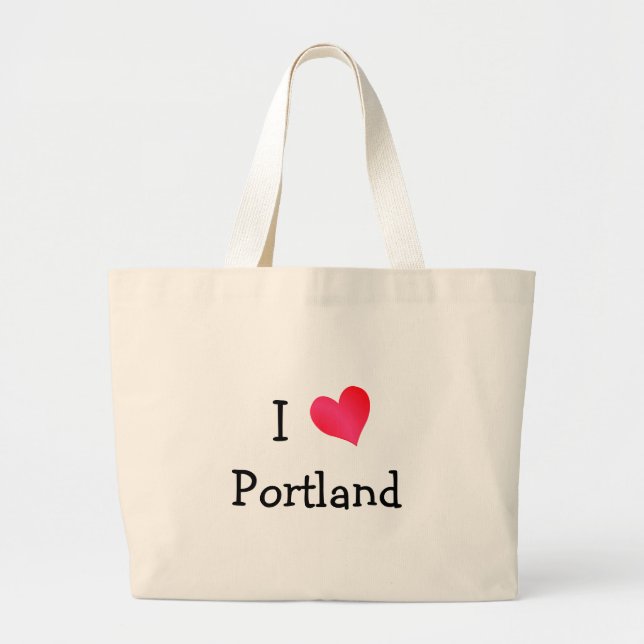 Grand Tote Bag I Love Portland (Devant)