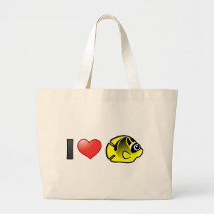 Grand Tote Bag I Love Raccoon Beurre