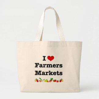 Grand Tote Bag I marchés d'agriculteurs de coeur