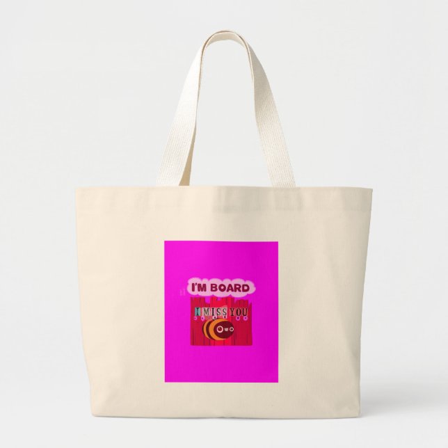 Grand Tote Bag I Miss You I (Devant)