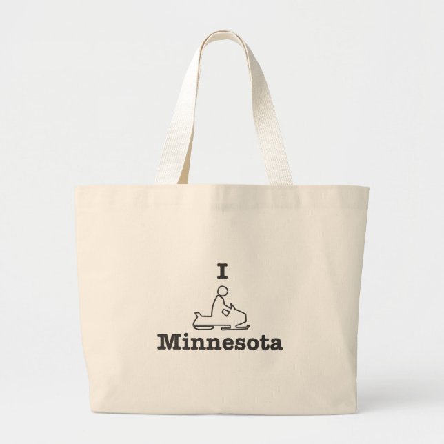 Grand Tote Bag I Motoneige Minnesota (Devant)