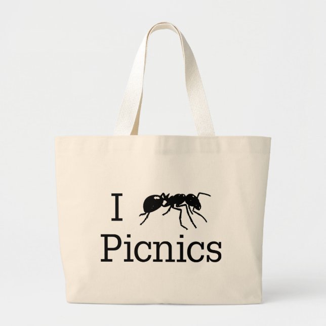 Grand Tote Bag I pique-niques de fourmi (Devant)