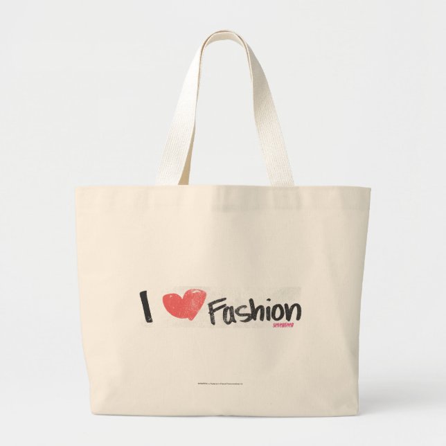 Grand Tote Bag I pourpre de mode de coeur (Devant)