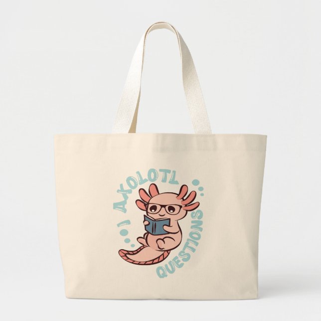 Grand Tote Bag I Questions Axolotl (Devant)