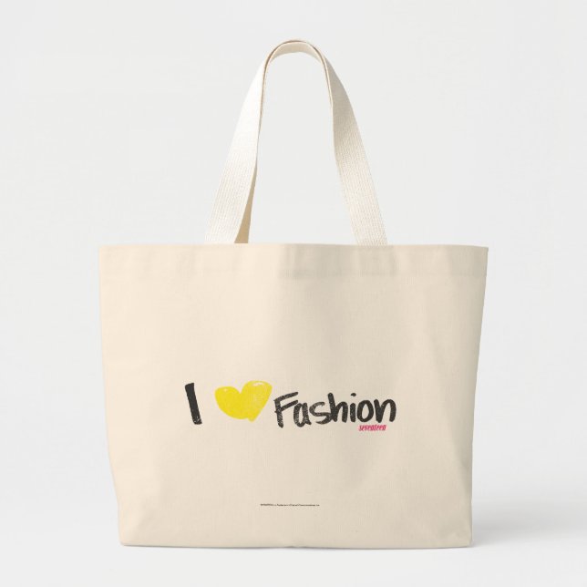 Grand Tote Bag I rose de mode de coeur (Devant)
