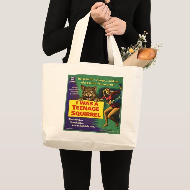 Grand Tote Bag I was a teenage squirrel (Devant (produit))