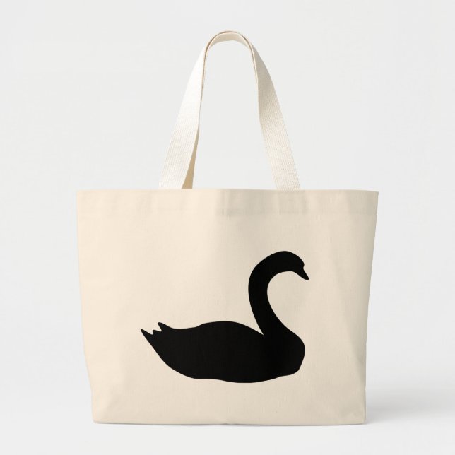 Grand Tote Bag icône de cygne noir (Devant)