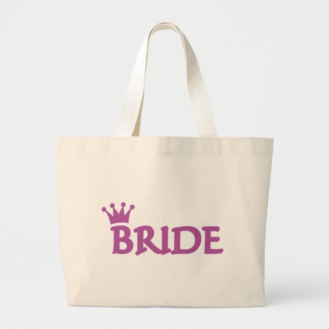 Grand Tote Bag icône de la couronne de mariée (Devant)