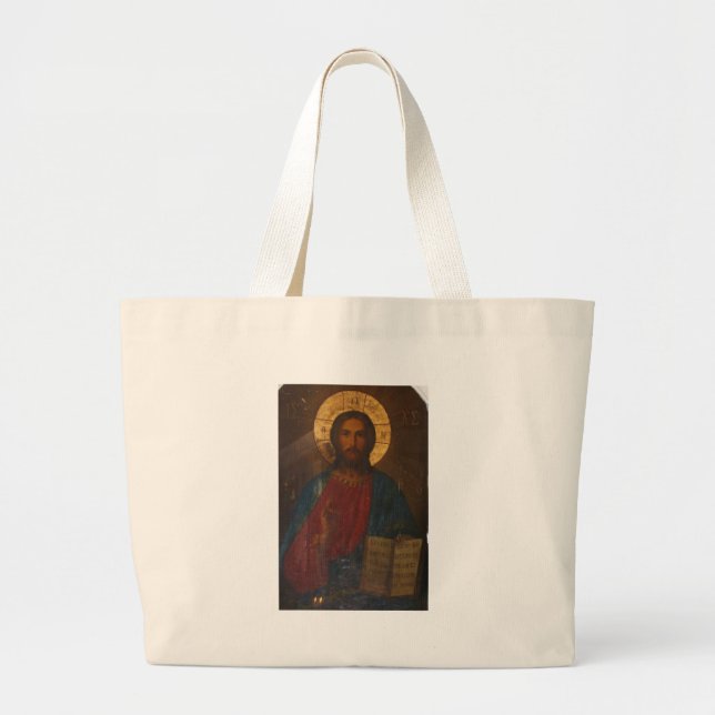 GRAND TOTE BAG ICÔNE ORTHODOXE GRECQUE VINTAGE (Devant)