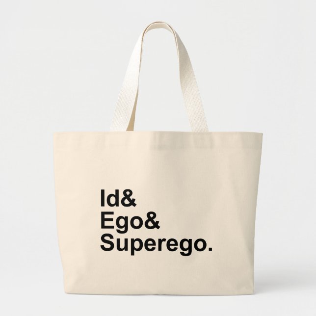 Grand Tote Bag Id Ego Superego| Trois parties de la psyché (Devant)