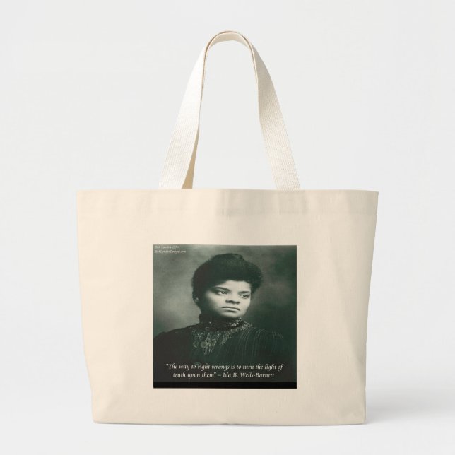 Grand Tote Bag Ida B Wells & Truth Citation (Devant)