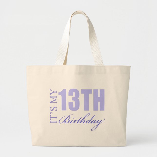 Grand Tote Bag Idée cadeau 13e anniversaire (Devant)