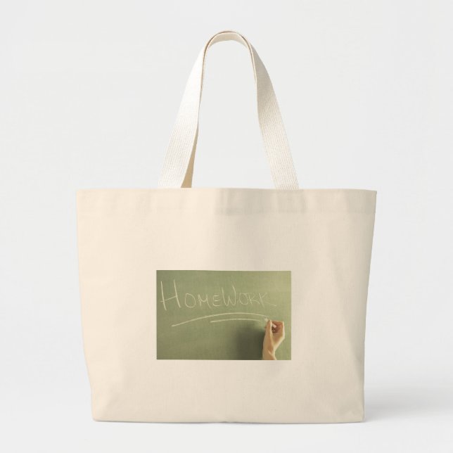 Grand Tote Bag Idée Cadeau Cartable Enseignant Devoirs (Devant)