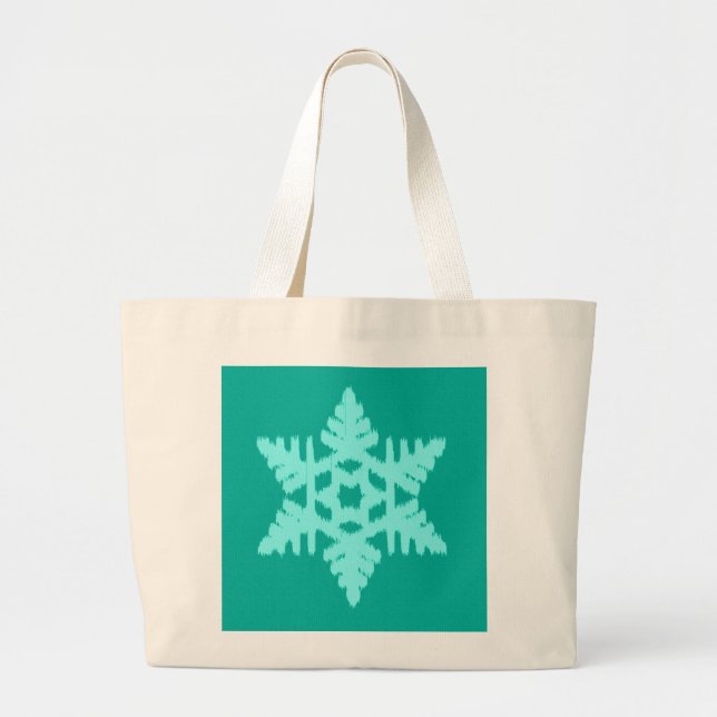 Grand Tote Bag Ikat Snowflake (Devant)