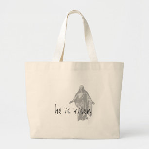 Grand Tote Bag il est ressuscité jésus christ pâques lds mormon