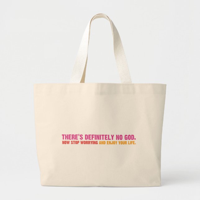 Grand Tote Bag Il n'y a certainement aucun Dieu (Devant)
