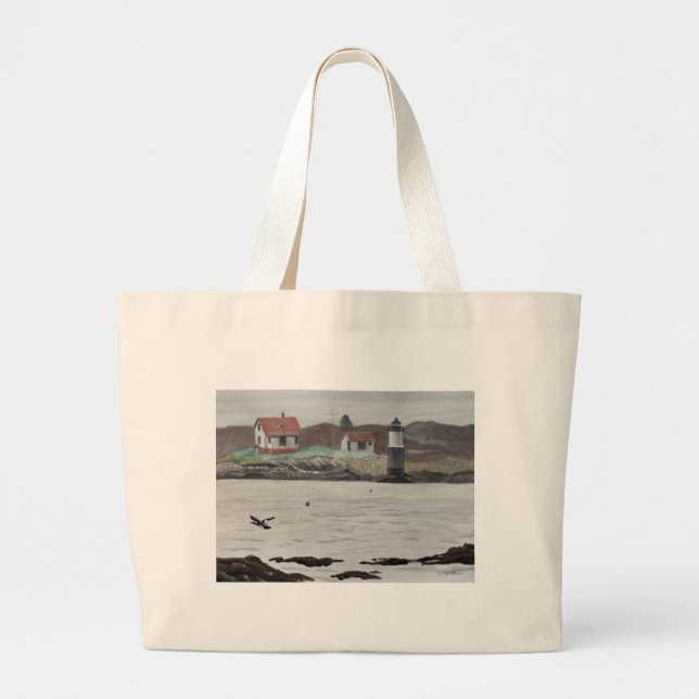 Grand Tote Bag Île de Ram Maine (Devant)
