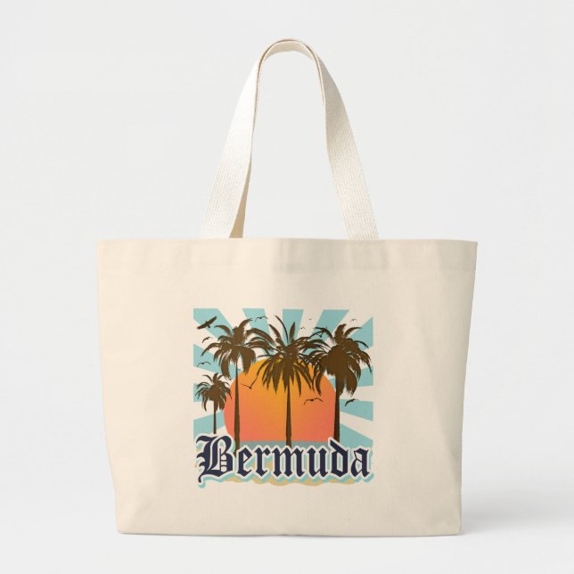Grand Tote Bag Île des souvenirs des Bermudes (Devant)