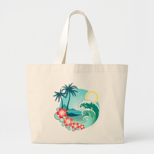 Grand Tote Bag Île hawaïenne 2 (Devant)