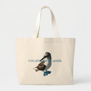 Grand Tote Bag Îles de Galapagos aux pieds bleues d'idiot