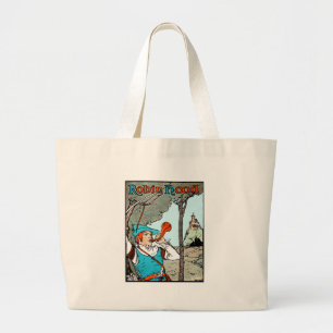 Grand Tote Bag Illustration Antique de Robin des Bois et ses Joye