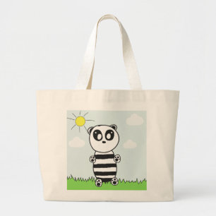 Grand Tote Bag Illustration de Panda Mignon