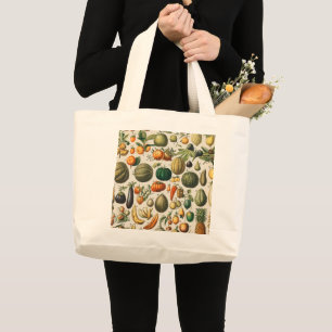 Grand Tote Bag Illustration scientifique végétale des fruits
